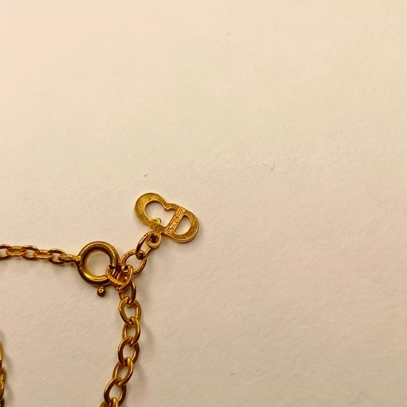 Christian Dior Oblique Logo Oval Pendant Chain Necklace - Picture 3 of 4